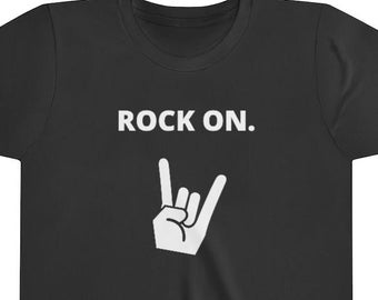 Rock on Kids Graphic T-Shirt , Music Lovers T-Shirt, Gift for Kids