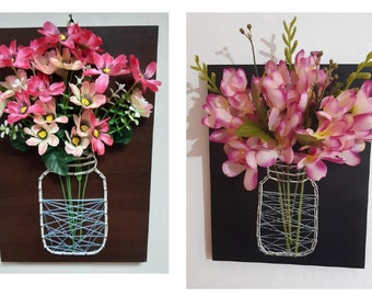 FLOWER JAR - String Art Template