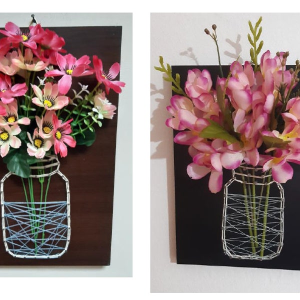 FLOWER JAR - String Art Template