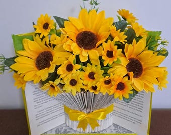 Step by Step Template for Book Folding - Bunch of Flowers