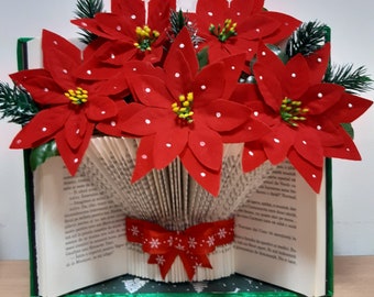 Step by Step Template for Book Folding - Bunch of Flowers