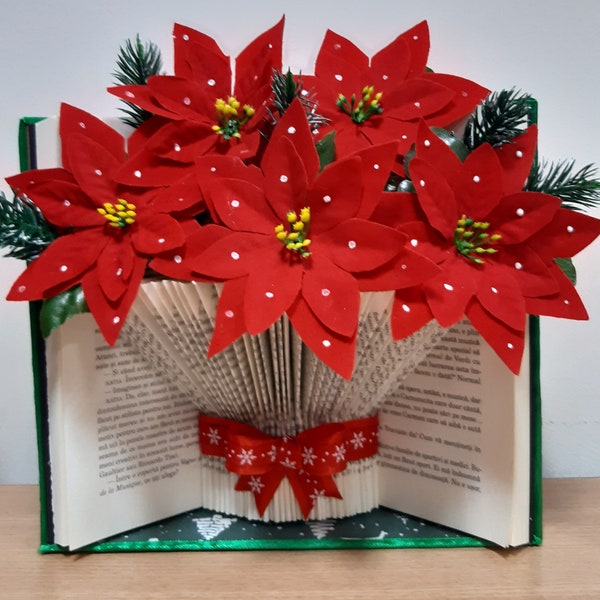 Step by Step Template for Book Folding - Bunch of Flowers