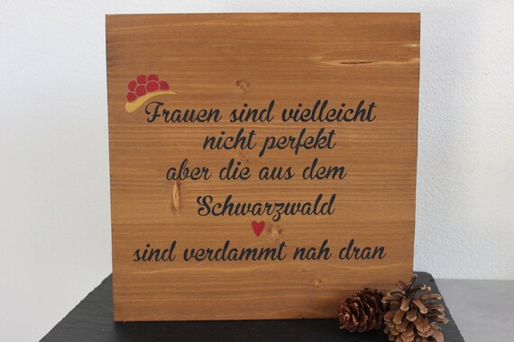 Holzschild mit Spruch Schwarzwald Geschenk Schwarzwald Etsy.de