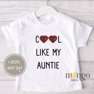 Cool Like My Auntie Baby Onesies® Brand Cute Baby Bodysuit New Aunt Announcement Pregnancy Announcement Cute Pregnancy Reveal Cool Aunt Gift