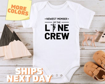 Lineman Baby Onesies® Brand Newest Member Of The Line Crew Lineman Daddy Daddy Is My Hero Shirt Line Work Shirt Electricity Gift Ideas 844