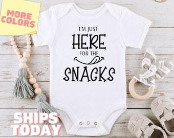 Funny Gift Cats Naps and Snacks Eating Snacking Bodysuit Funny Baby Onesie