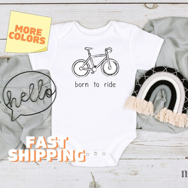 Born To Ride Onesies® Brand Biking Buddy Baby Outfit Cute Baby Shower Gift Father's Day Gift Grandfather's gift Kids Tee, Cycling Shirt 315