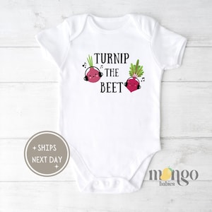 Turnip The Beet Baby Onesies® Brand Funny Baby Clothes Cute Baby Gift for Newborn Veggie Themed Funny Kids Shirt Baby Gift Vegan Baby Outfit
