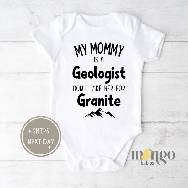 Funny Geology Baby Onesies® Brand Geology Baby Bodysuit Gift for New Mom Geologist Baby Shower Geology Gift Geologist Mom Baby Reveal 664