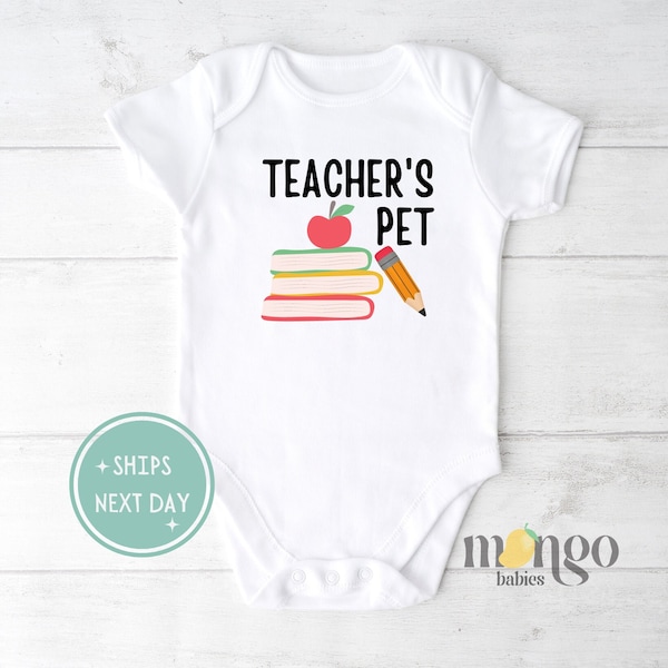 Teacher's Pet Baby Onesies® Brand Baby shower gift Custom Bodysuits Newborn Baby Gift for Baby Clothes Baby Clothes for Newborn Outfit 806