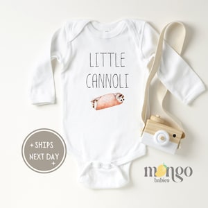 Little Cannoli Baby Onesies® Brand Pastry Tshirt Hipster Baby Bodysuit Funny Baby Italian Baby Cute Baby Gift Food Dessert Kids Tshirt 983