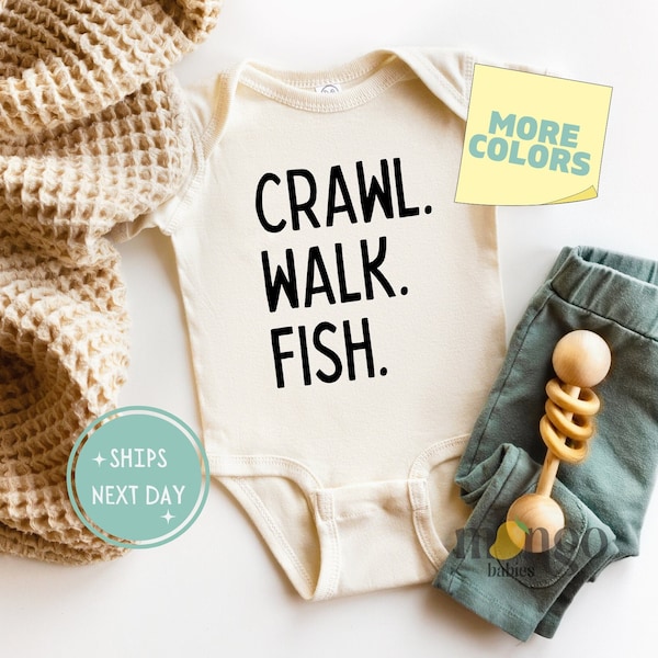 Fishing Baby Onesies® Brand Crawl Walk Fish Baby Cute Little Fishing Buddy Bodysuit Sports Fishing Toddler Tshirt for Baby Gift 979