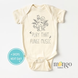 Cute Mushroom Baby Onesies® Brand Play that Fungi Music Funny Baby Gift Vegetable Bodysuit Funny Baby Clothes Cute Kids Tshirt 939