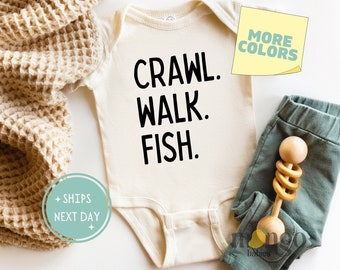 Fishing Baby Onesies® Brand Crawl Walk Fish Baby Cute Little Fishing Buddy Bodysuit Sports Fishing Toddler Tshirt for Baby Gift 979