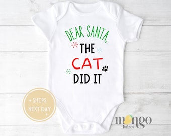 Dear Santa The Dog Did It Baby Onesies® Brand Funny Christmas Baby Bodysuit Christmas Gift For Baby Holiday Christmas Kid Tshirt 1910