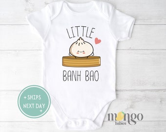 Little Banh Bao Baby Onesies® Brand Dimsum Baby Cute Dumpling Baby Little Bao Kids Tee Cute Baby Shower Gift Food Baby Gift for Newborn 726