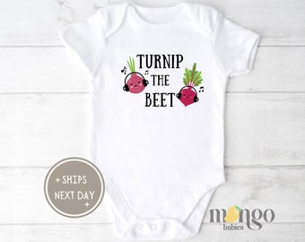 Turnip The Beet Baby Onesies® Brand Funny Baby Clothes Cute Baby Gift for Newborn Veggie Themed Funny Kids Shirt Baby Gift Vegan Baby 688