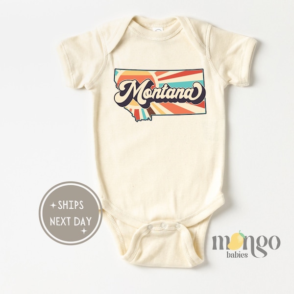 Montana Baby Onesies® Brand Loved Baby Long Distance State Organic Baby Bodysuit for Your Little Baby Clothes for Newborns and Infants 1265