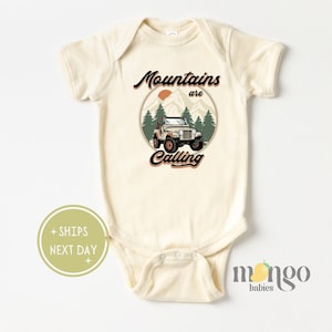 Mountains Are Calling Baby Onesies® Brand Camping Baby Shower Gift Kids Outfit Adventure Toddler Tshirt Travel Baby Clothes Baby Gift 1112
