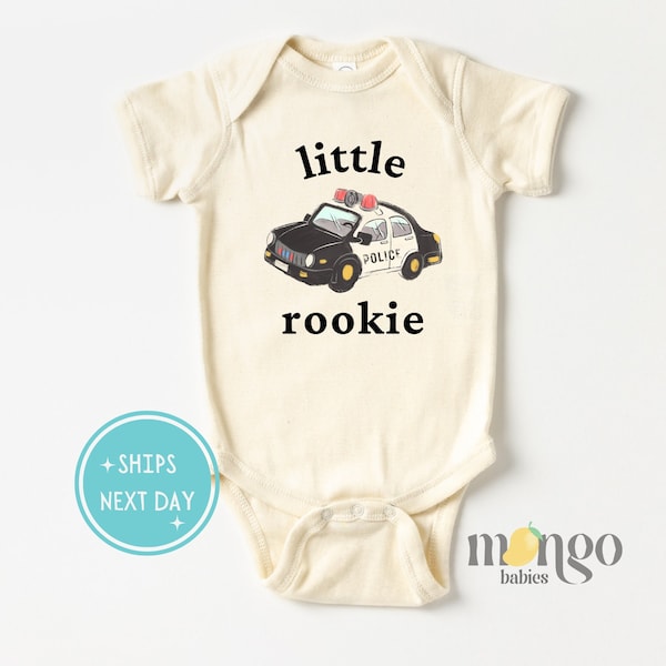 Little Rookie Police Onesies® Brand Cute Natural Bodysuit Police Baby Clothes Police Shirt Policeman Baby Bodysuit Rookie Baby Gift Kids 941