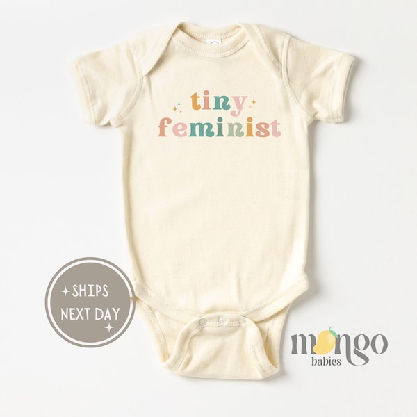 Tiny Feminist Baby Onesies® Brand Cute Baby Shower Gift for Baby Gift Colorful Retro Activism Natural Baby Onesie Toddler Tshirt Kids 1003