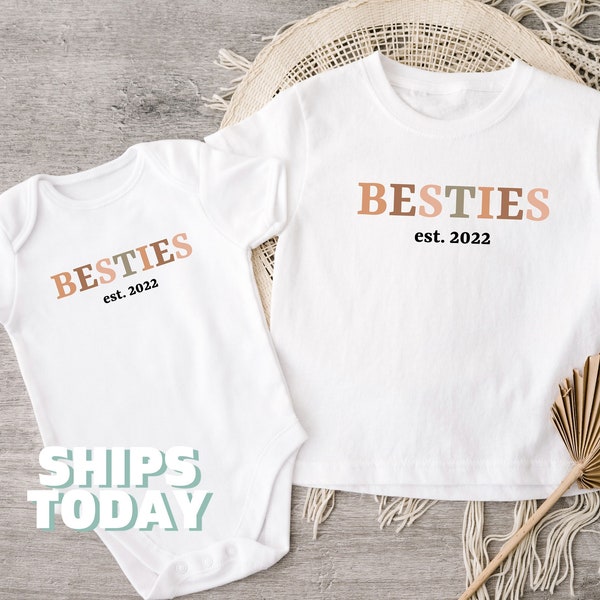 Besties, Toddler Best Friends Bodysuit Baby Onesies® Cute Kids Shirt Shirt for Boy Girl Shirt Custom Onesie Cute Baby Shower 228 - NOT A SET