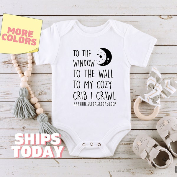 Cute Baby Onesie® To The Window To The Wall Funny Baby Onesie, Baby Shower Gift, Toddler Shirt Cute Baby Shower Gift Pregnancy Announce 149