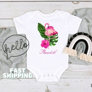 Flamingo onesie baby top
