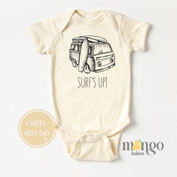 Surf's Up Baby Onesies® Brand Baby Shower Gift Surf Baby Hipster Baby Cute Baby Clothes Hawaii Baby Baby Boy Clothing Surfer Baby Gift 935