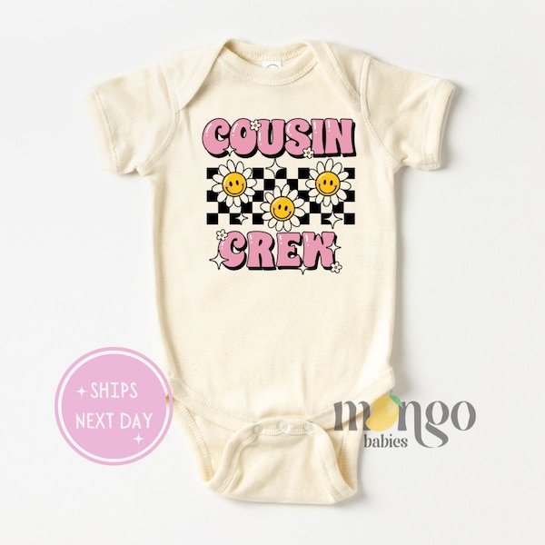 Cute Baby Onesies® Brand Cousin Crew Baby Announcement Baby Shower Gift for Newborn Clothes Cute Cousin Matching Tshirt for Girls 1984