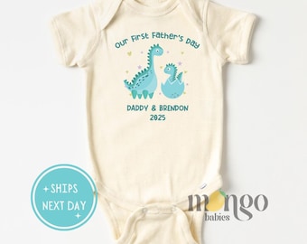 Our First Father's Day Onesies® Brand Cute Dinosaur Baby Clothes First Fathers Day Cute Dino Fathers Day Infant Outfit Fathers Day Gift Idea