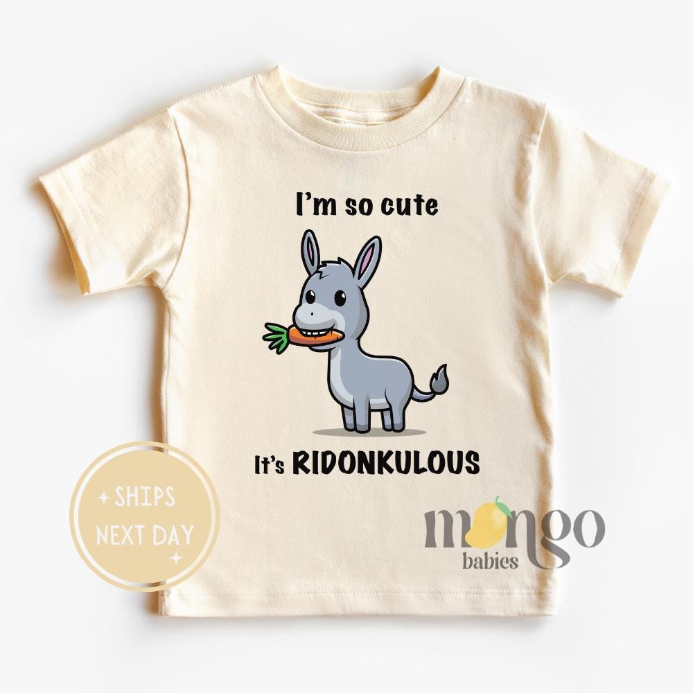 Cute Donkey Baby Onesies® Brand I'm so Cute Its Ridonkulous Baby