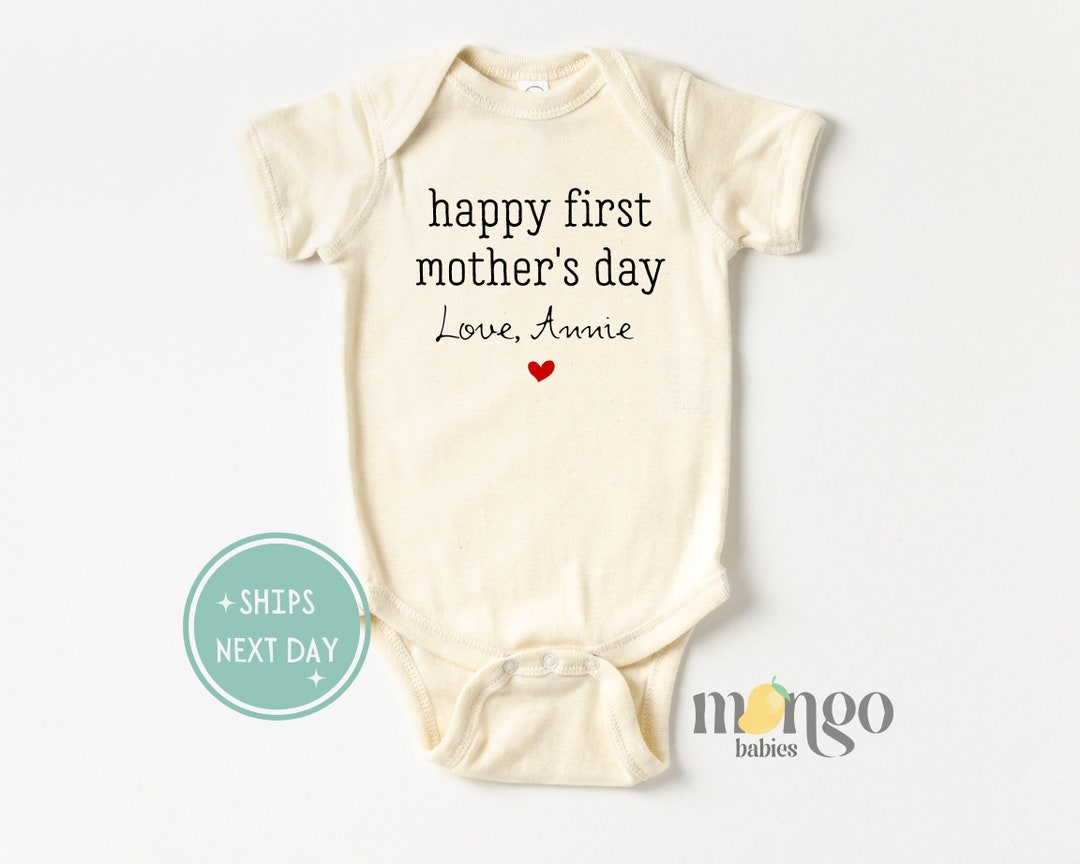 Happy First Mother's Day Onesies® Brand Personalized Bodysuit Cute Mom ...