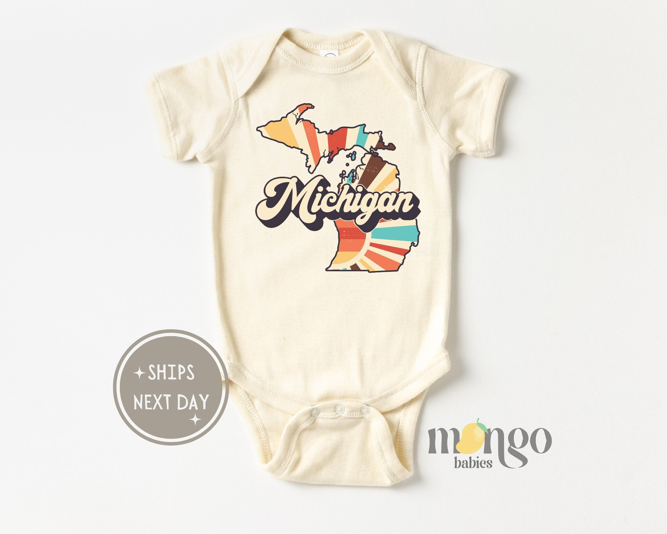 Michigan Wolverines Bubble Romper Newborn Baby Girls Toddler Infant