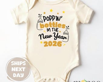Happy New Year Baby Onesies® Brand Poppin' Bottles in the New Year  Baby Gift Cute Holiday Baby Clothes for Newborn My First New Year Gift