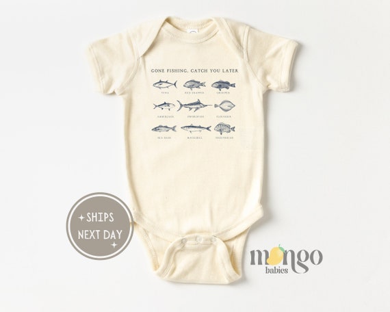 Gone Fishing Catch You Later Baby Onesies® Brand Cute Fish Bodysuit Fishing  Baby Clothes Tuna Sea Bass Mackerel Baby Shower Kids Shirt 1225 -   Canada