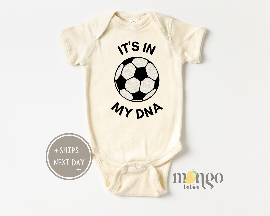 Soccer Baby Onesies® Brand It's in My DNA Baby Bodysuit Cute Natural