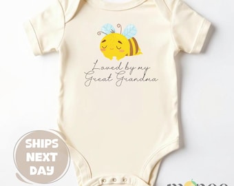 Loved By My Great Grandma Baby Onesies® Brand Cute Baby Shower Gift Mother's Day Gift Personalized Grandma's Baby Shirt Toddler Tshirt
