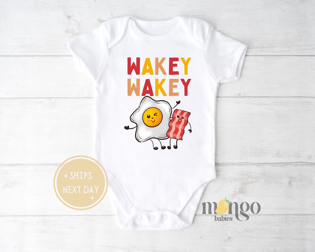Wakey Wakey Eggs & Bacon Baby Onesies® Brand Cute Breakfast Etsy