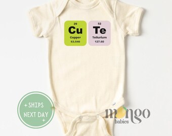 Cute Science Baby Onesies® Brand Baby Shower Gifts for Girl or Boy Baby Scientist Shirt Periodic Table Kids Shirt Nerdy Cute Baby Clothes