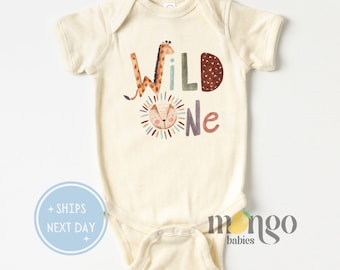 Cute Baby Onesies® Brand Wild One Baby Shower Gift for Newborn Animals Tshirt Giraffe Lion Zoo Baby Outfit Cute Gift for Baby Clothes Safari