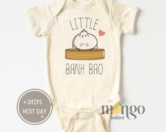 Little Banh Bao Baby Onesies® Brand Dimsum Baby Cute Dumpling Baby Little Bao Kids Tee Cute Baby Shower Gift Food Baby Gift for Newborn Gift