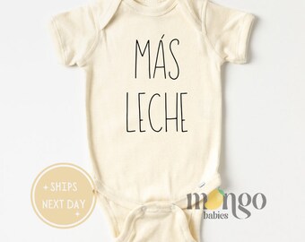 Más Leche Baby Onesies® Cute Bodysuit Funny Baby Bodysuit Pregnancy Announcement Funny Spanish Mexican Baby Spanish Baby Gift for Baby 767
