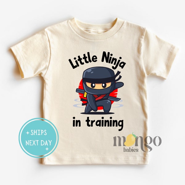 Funny Ninja Kids Tshirt Cute Baby Onesies® Brand Little Ninja in Training Baby Bodysuit for Newborn Gift for Baby Shower Kid Tshirt 1698