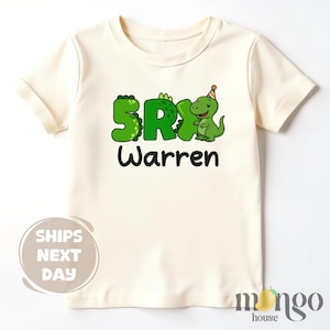 Personalized Five Rex Kids Shirt 5Rex Birthday Shirt 5th Birthday Tshirt Dinosaur Party Gift Fifth Birthday Outfit for Boys Custom Name Tee