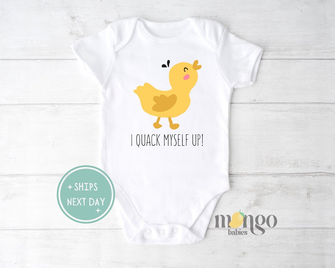 Duck Baby Onesie® I Quack Myself up Baby Gifts for Baby Onesie Etsy
