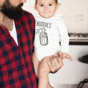 Drinking Buddies Onesies® Bodysuit Baby Shower Gift for Twins Baby Bodysuit Baby Boy Onesie Baby Girl Onesie Baby Shower Gift Idea Not A Set image 3