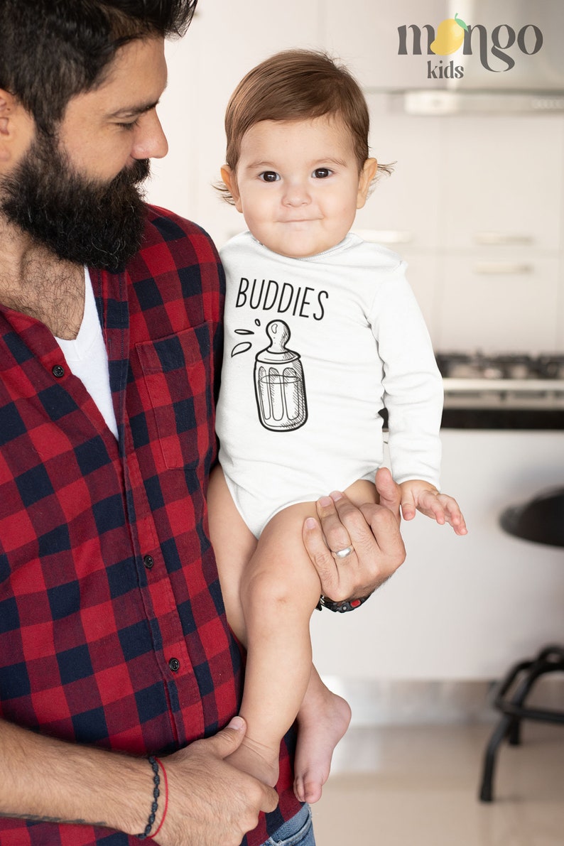 Drinking Buddies Onesies® Bodysuit Baby Shower Gift for Twins Baby Bodysuit Baby Boy Onesie Baby Girl Onesie Baby Shower Gift Idea Not A Set image 3