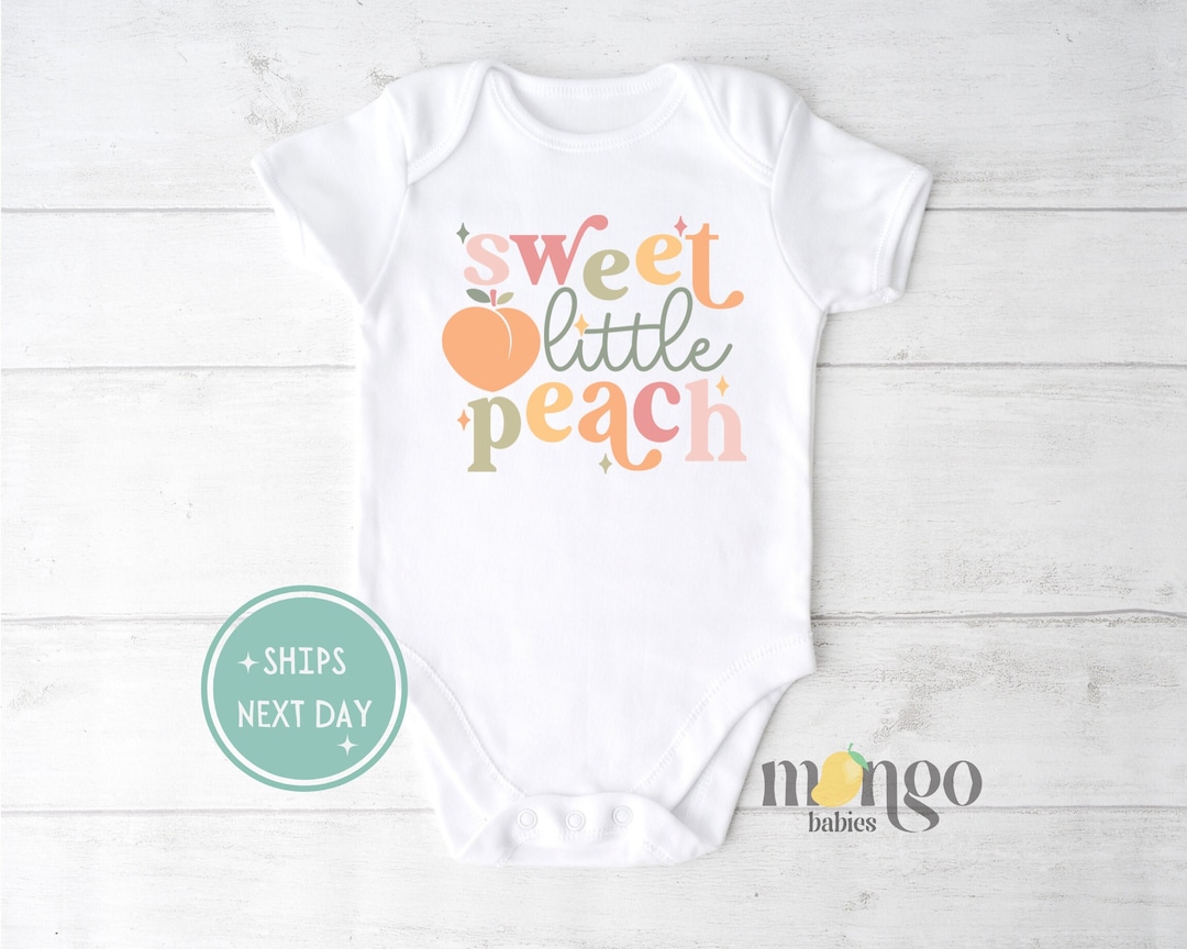 Sweet Little Peach Onesies® Brand Cute Funny Trendy Girl Clothes Baby