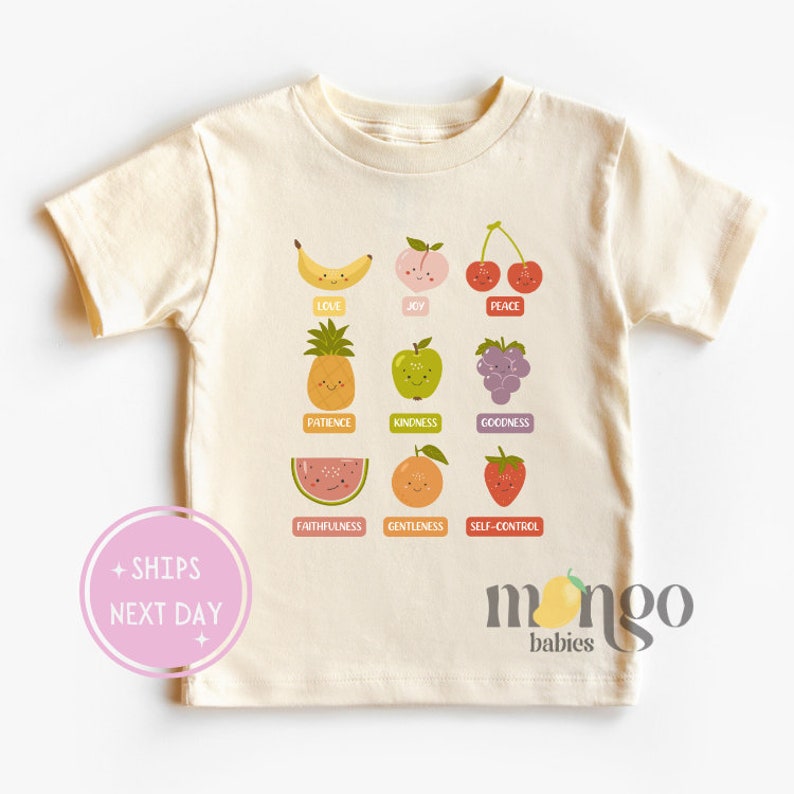 The Fruit of the Spirit Kids Tshirt Cute Fruit Spirit Toddler Fruits of ...